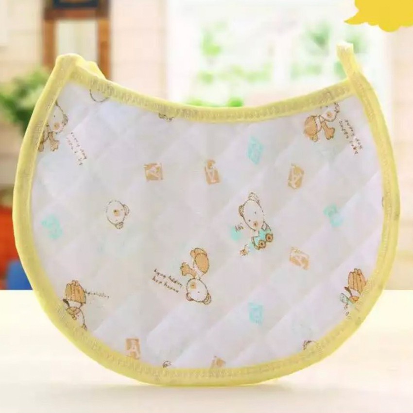 Yếm cotton tròn nhồi bông siêu mềm giữ ấm cổ và ngực cho bé