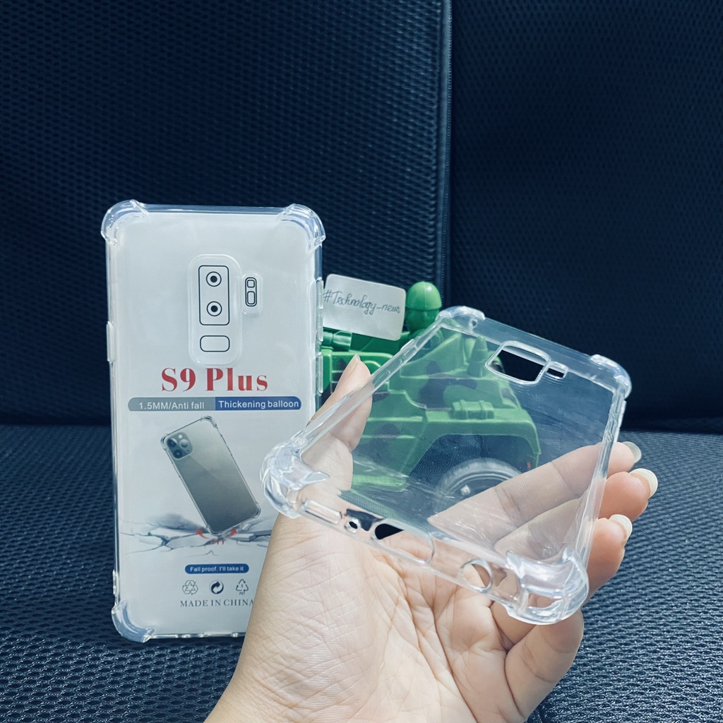 ỐP lưng silicon Chống sốc trong suốt Samsung s9 plus siêu dày, cao cấp bo 4 góc