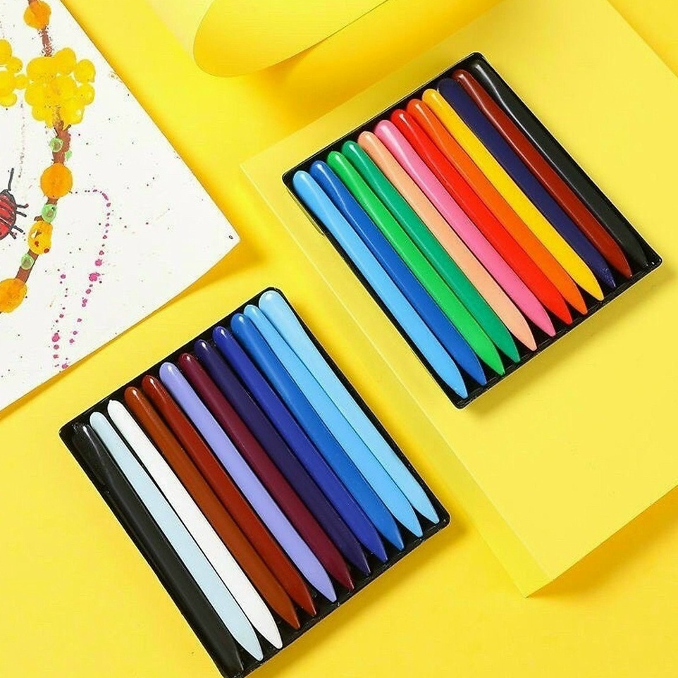 Bộ 18 Bút Sáp Màu Hữu Cơ tự nhiên an toàn cho bé và không bị lem tay