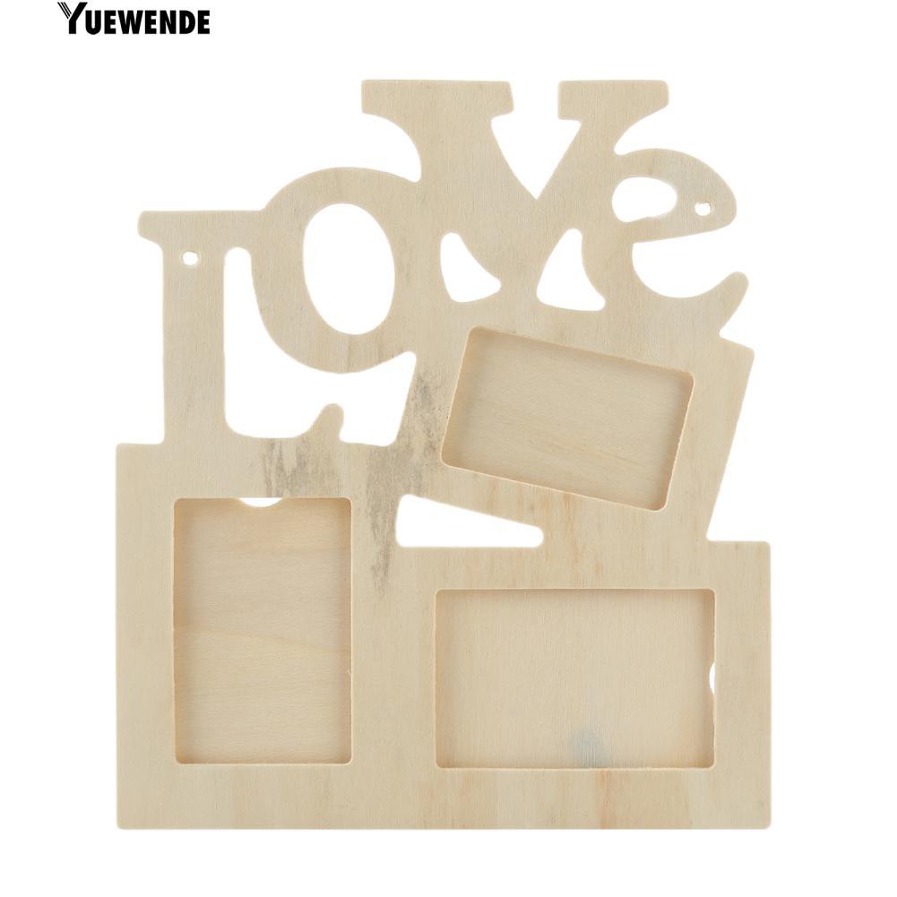 Bộ khung hình gỗ trái tim 3 trong 1