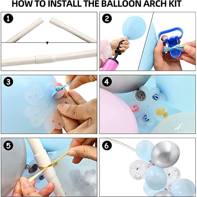 Bộ Giá Đỡ Vòm / Bong Bóng Bằng Nhựa 60cm - 100cm Trang Trí Phông Nền Chụp Ảnh