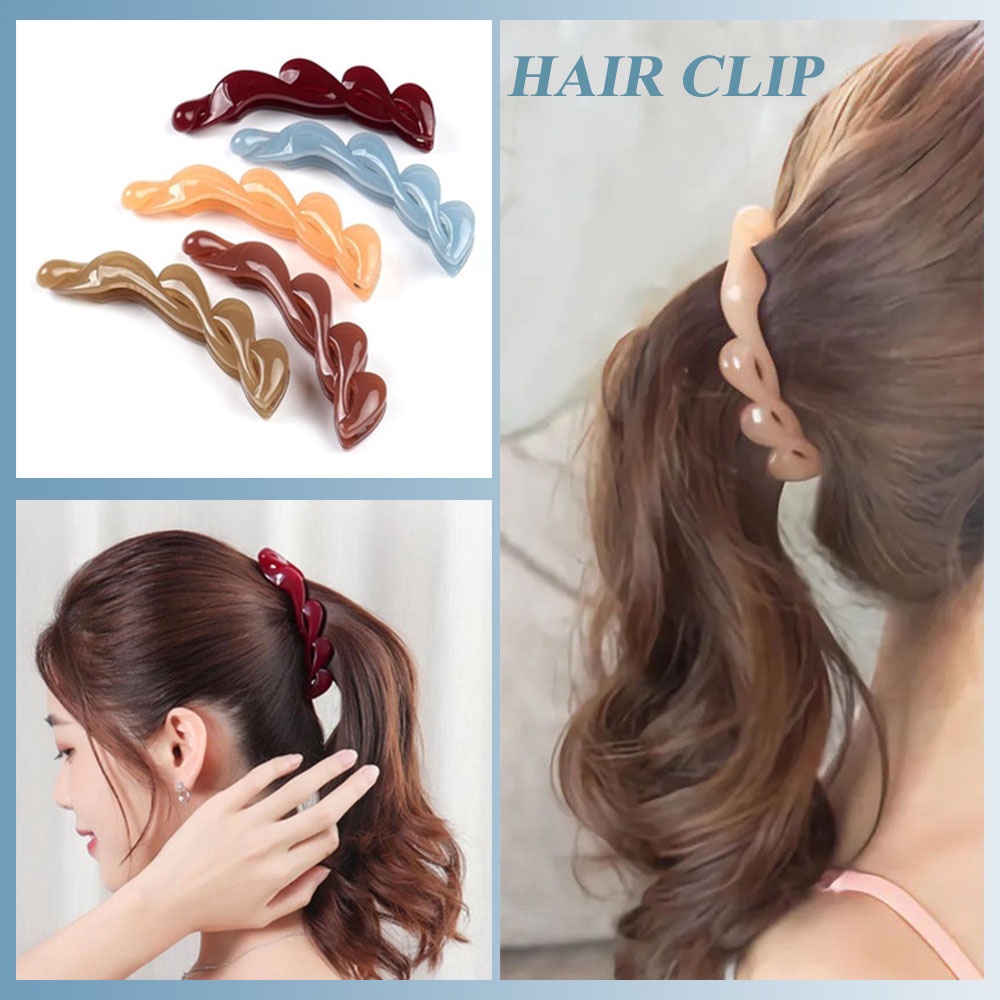 Kẹp Tóc Acrylic Cỡ Lớn Phong Cách Nhật Bản Đơn Giản Thời Trang Cho Nữ