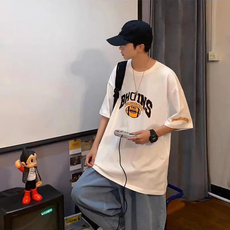 Áo thun unisex nam nữ tay lỡ form rộng phong cách AT505