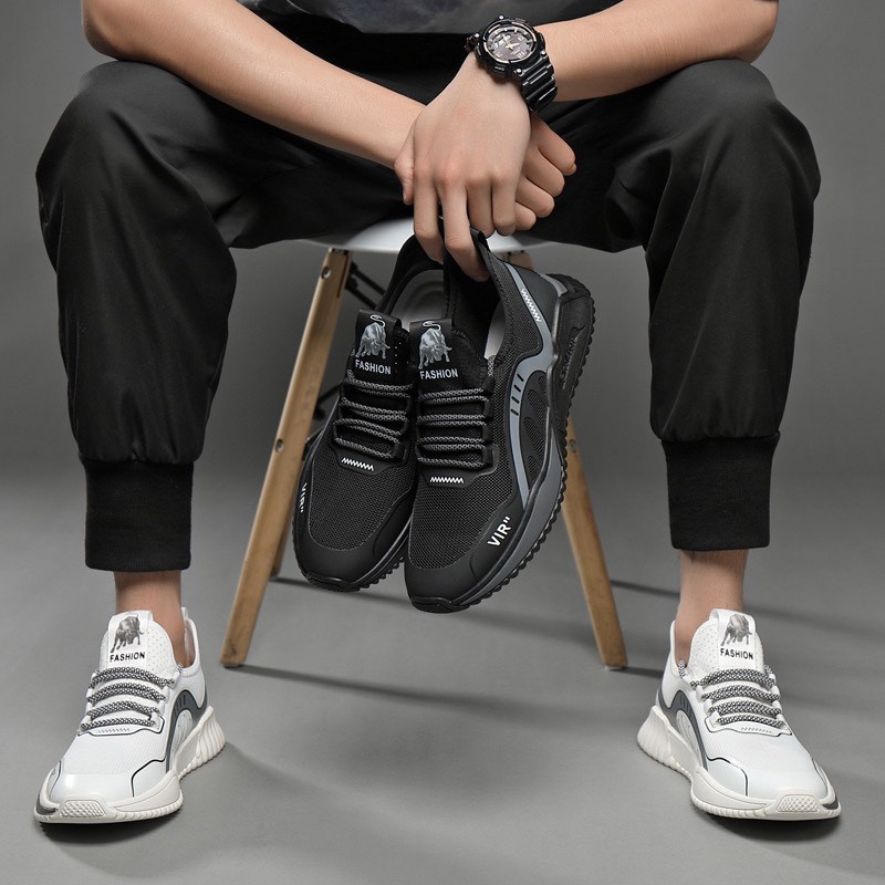 (2 Màu) Giày sneaker nam thể thao dây viền VIRR xu hướng mới