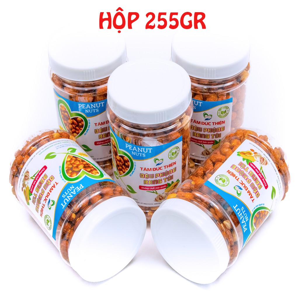 GiáHủyDiệt-Hộp 255GR Đậu Phộng Rang Tỏi Ớt Thương hiệu Tâm Đức Thiện Hộp 255GR  - Dành Cho Khách Sỉ