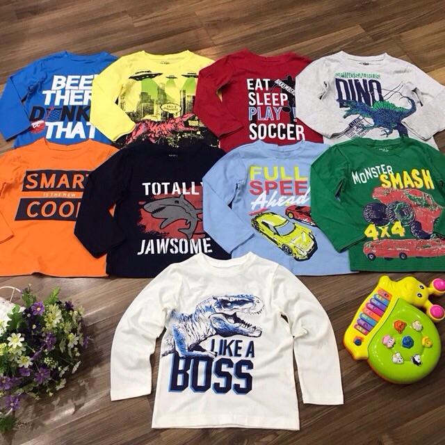 Áo place Bé trai size đại 4-14y