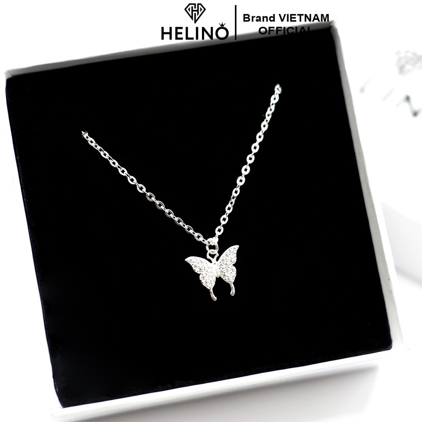 Dây chuyền bạc nữ HELINO hình bướm đính đá Butterfly Necklace trang sức phụ kiện thời trang tinh tế C08