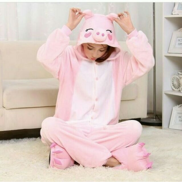 BỘ NGỦ THÚ HEO HỒNG (PIJAMA ANIMAL)