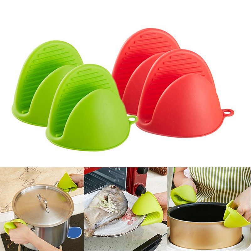 Set 2 găng ta silicony nhấc nồi cách nhiệt chống trượt dùng cho lò vi sóng