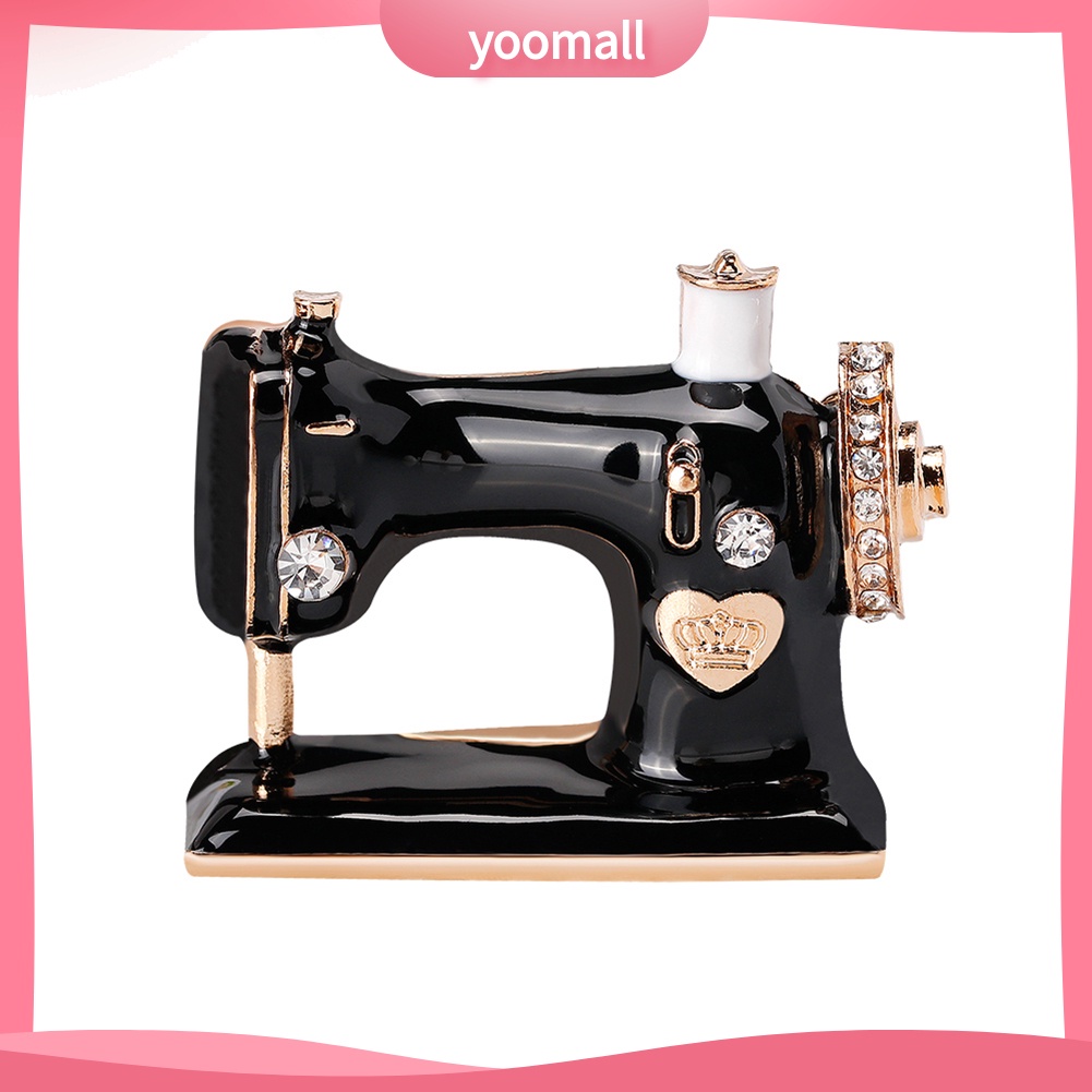 Ghim Cài Áo Hình Máy May Đính Đá Nhân Tạo Đẹp Mắt Cho Nữ