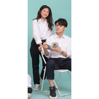 Áo sơ mi nữ dài tay cổ đức cho học sinh cấp 2-3 - Đồng phục Phương Thảo