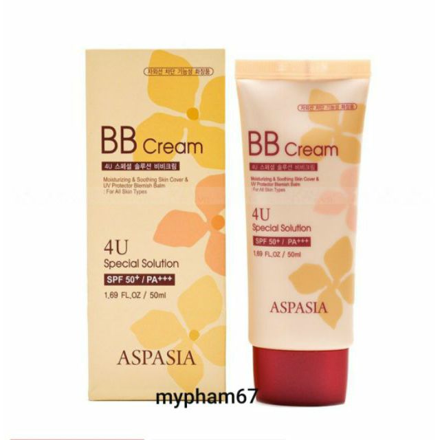 Kem nền Aspasia 4U Special BB Solution Cream SPF50 Pa+++