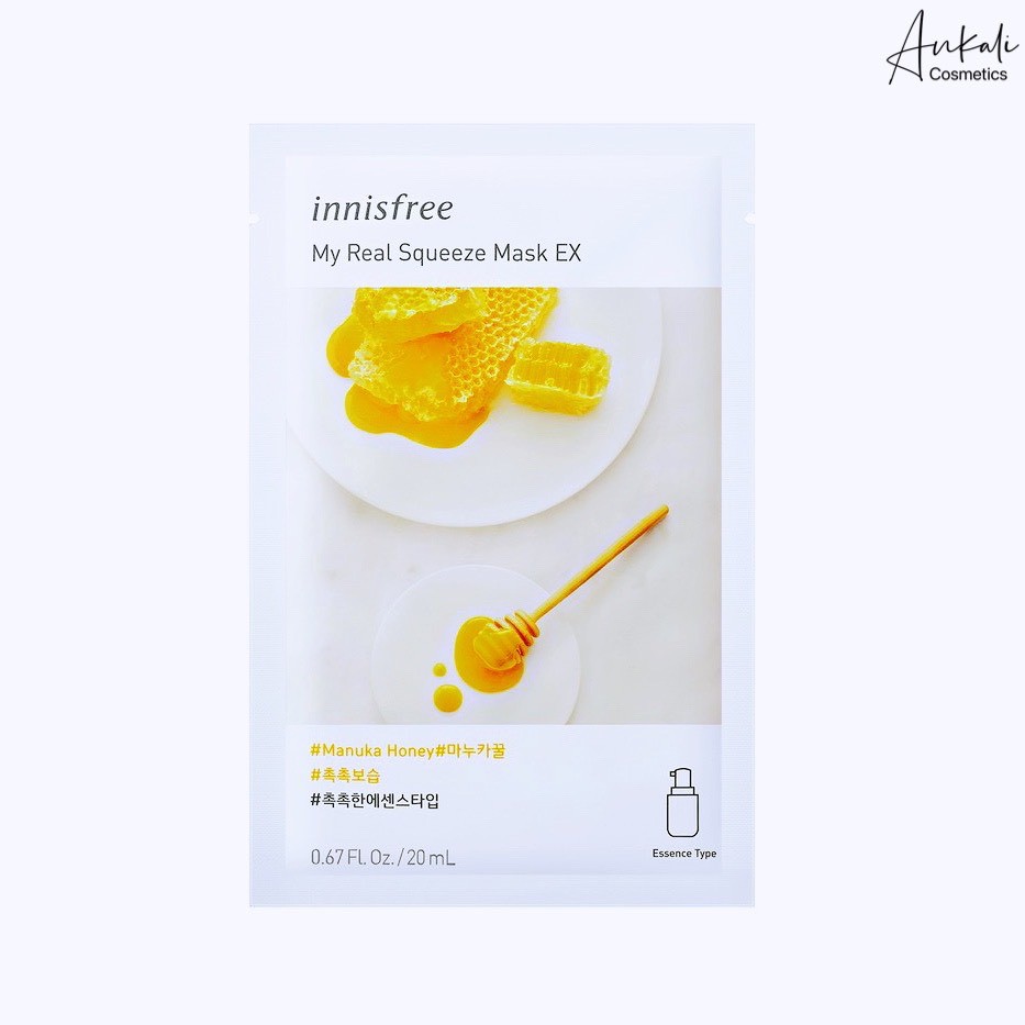 Mặt Nạ Giấy Dưỡng Da Innisfree My Real Squeeze Mask Honey Mật Ong 20ml