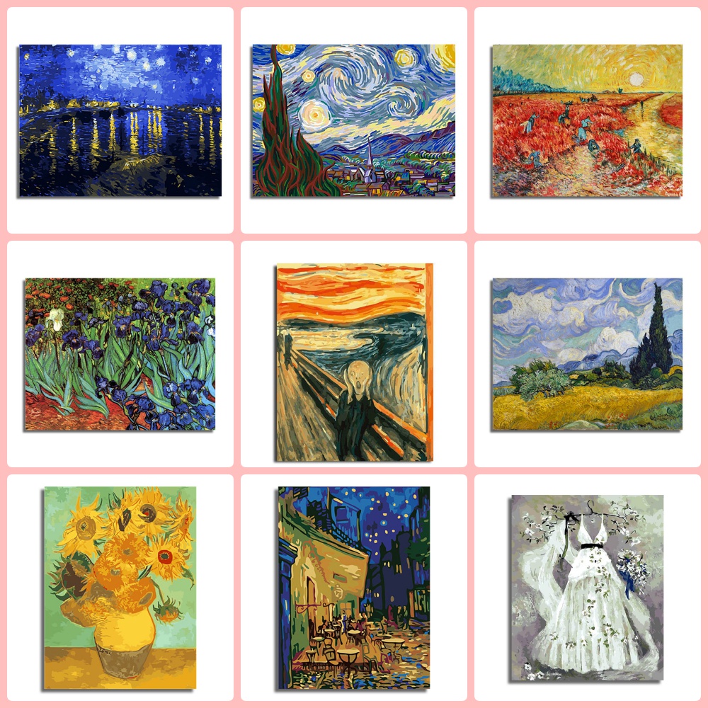 MIC tranh tô màu theo số Maluj według numerów No Frame 16*20 Inch Diy