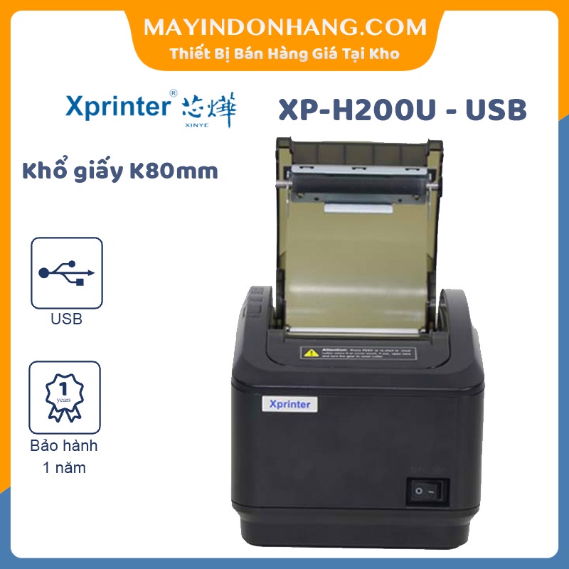 Máy in bill khổ K80mm Xprinter H200U Xprinter K200L USB giá siêu rẻ