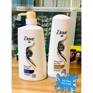 Combo Dầu gội Dove 650g+Dầu xả 335g