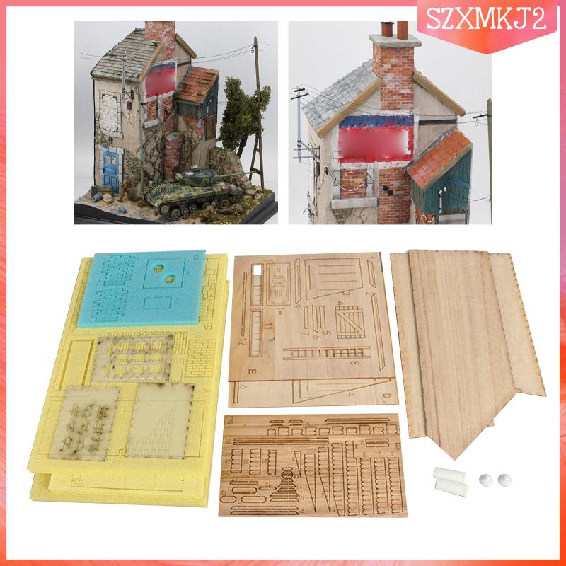 Bộ Đồ Chơi Lắp Ráp Dioramas Châu Âu Bằng Gỗ 1 / 35 szxmkj2