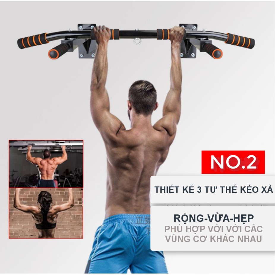 Xà đơn gắn tường đa năng Wall Pull Up Bar P90X, hỗ trợ tập gym hiệu quả