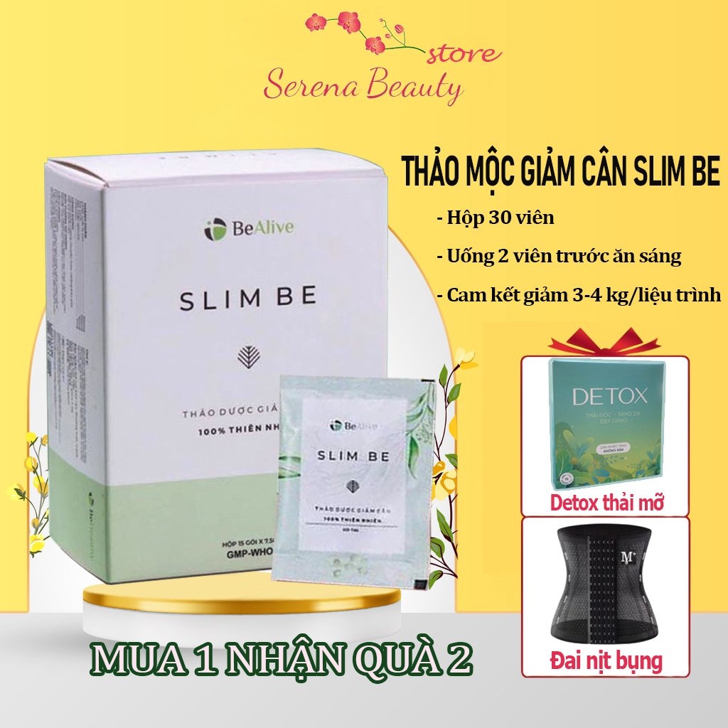 Giảm cân Slim Be Trà giảm cân nhanh cấp tốc an toàn detox thảo mộc Slimbe không phải là thuốc giảm cân