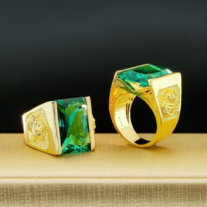 Nhẫn nam thời trang chạm rồng mạ vàng 24k