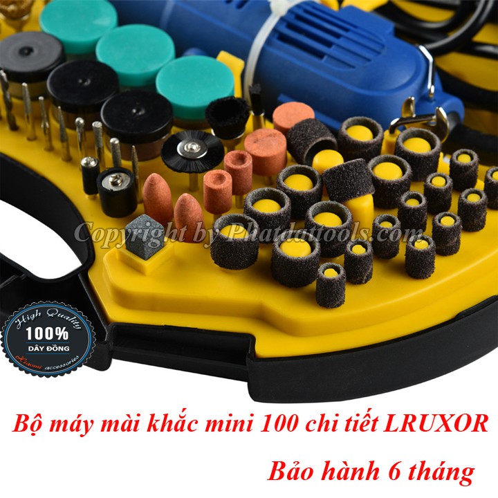 Bộ máy khoan mài khắc DIY 100 chi tiết LRUXOR đa năng-Tiện dụng