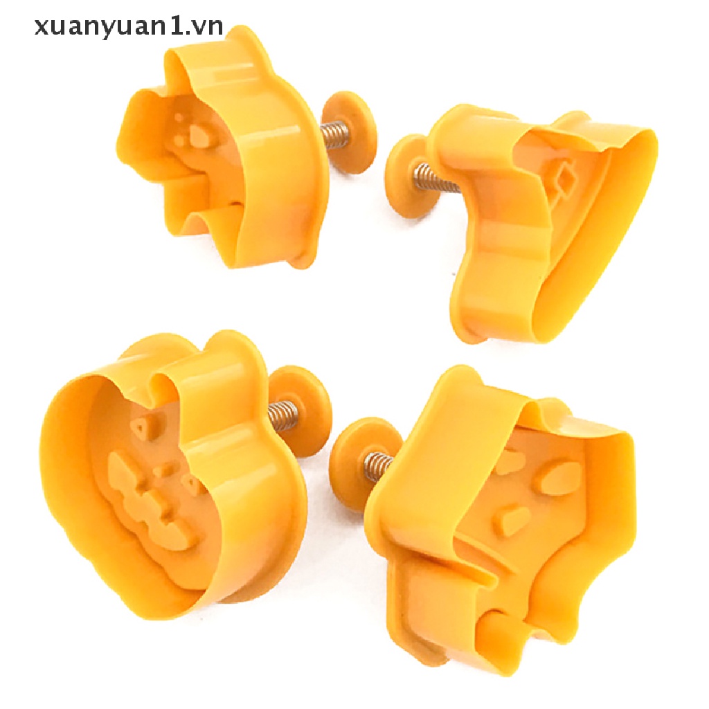 Set 4 Khuôn Nhựa Làm Bánh Phong Cách Halloween Độc Đáo