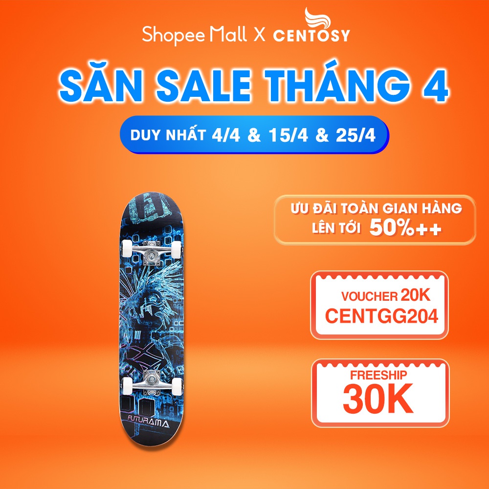 Ván Trượt Người Lớn [Centosy - Cougar MH3108] - In Hình Phong Cách, Mặt Nhám Chống Trơn - Centosy Miền Bắc