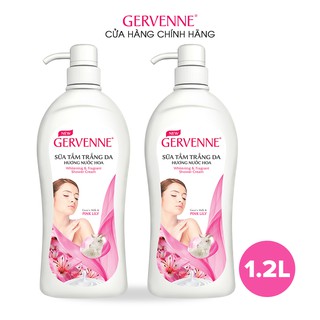 Combo 2 Sữa tắm trắng da Gervenne Pink Lily 1.2L/chai
