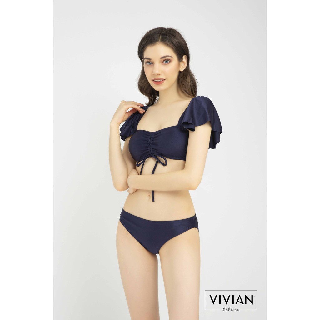 Quần bơi lẻ BIKINI PASSPORT dạng basic 3/4 - Xanh navy-VS141_NV