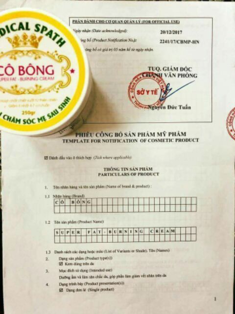 Mua Kem tan mỡ Cô Bông (tặng 1 thước dây)