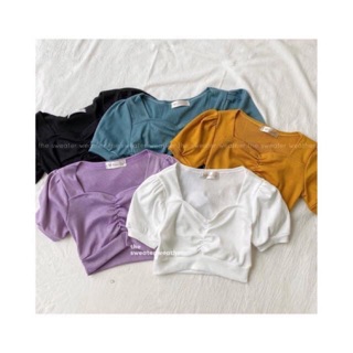 Áo croptop rúm ngực siêu xinh