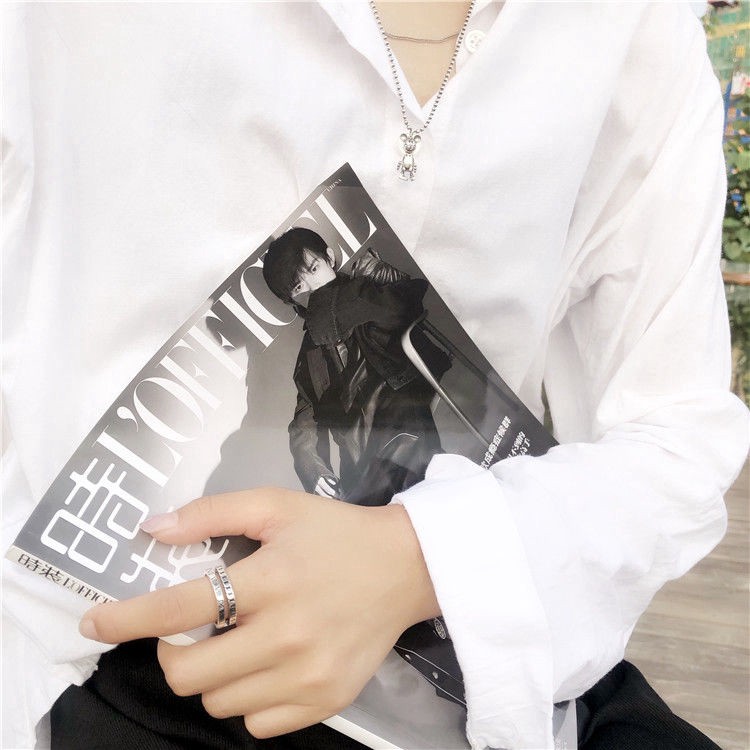 Nhẫn Trang Sức Mặt Vuông Thời Trang Hàn Quốc Đơn Giản 23239