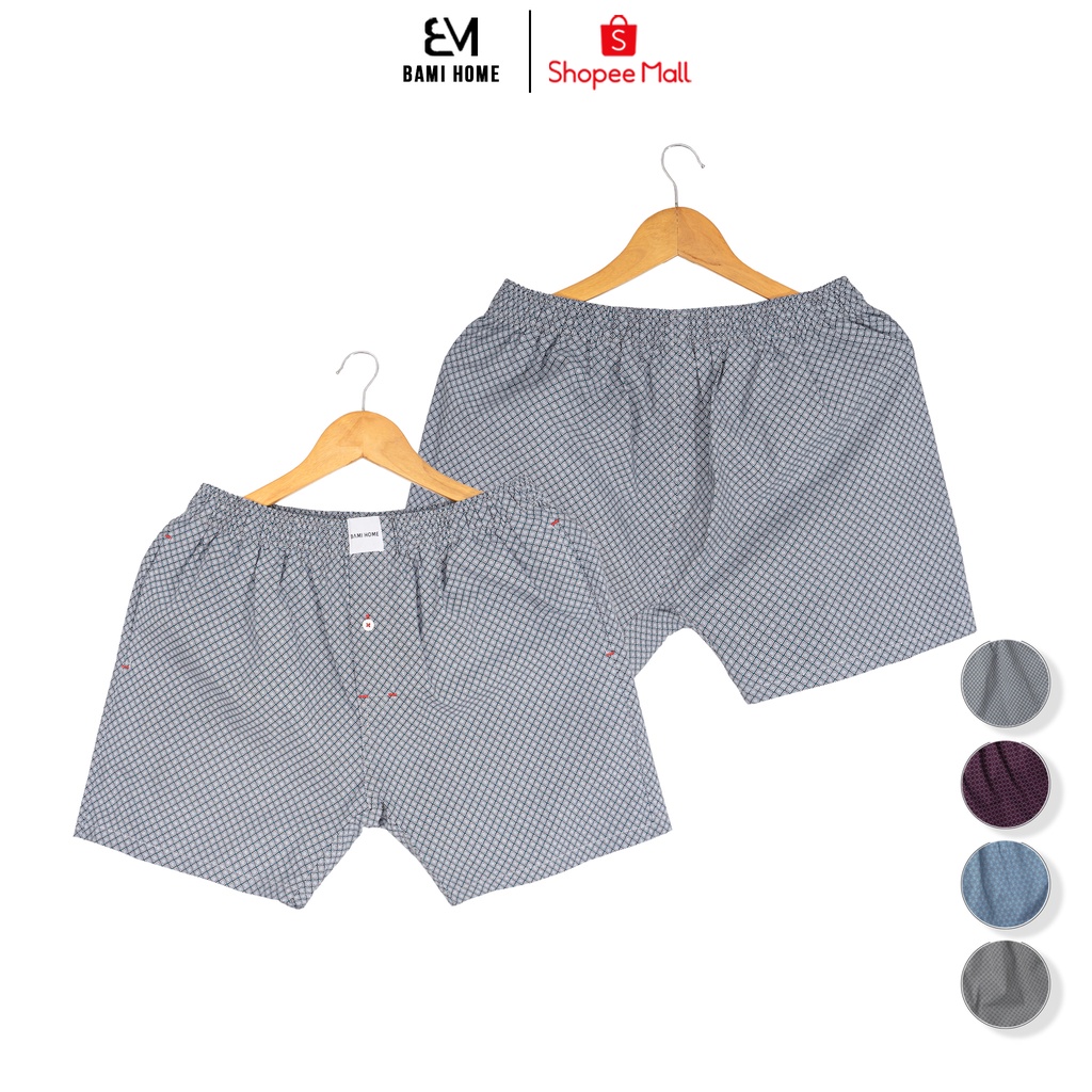 Quần short đùi mặc ngủ, mặc nhà BAMI HOME có túi tiện lợi đa dạng họa tiết QNCT1- 56