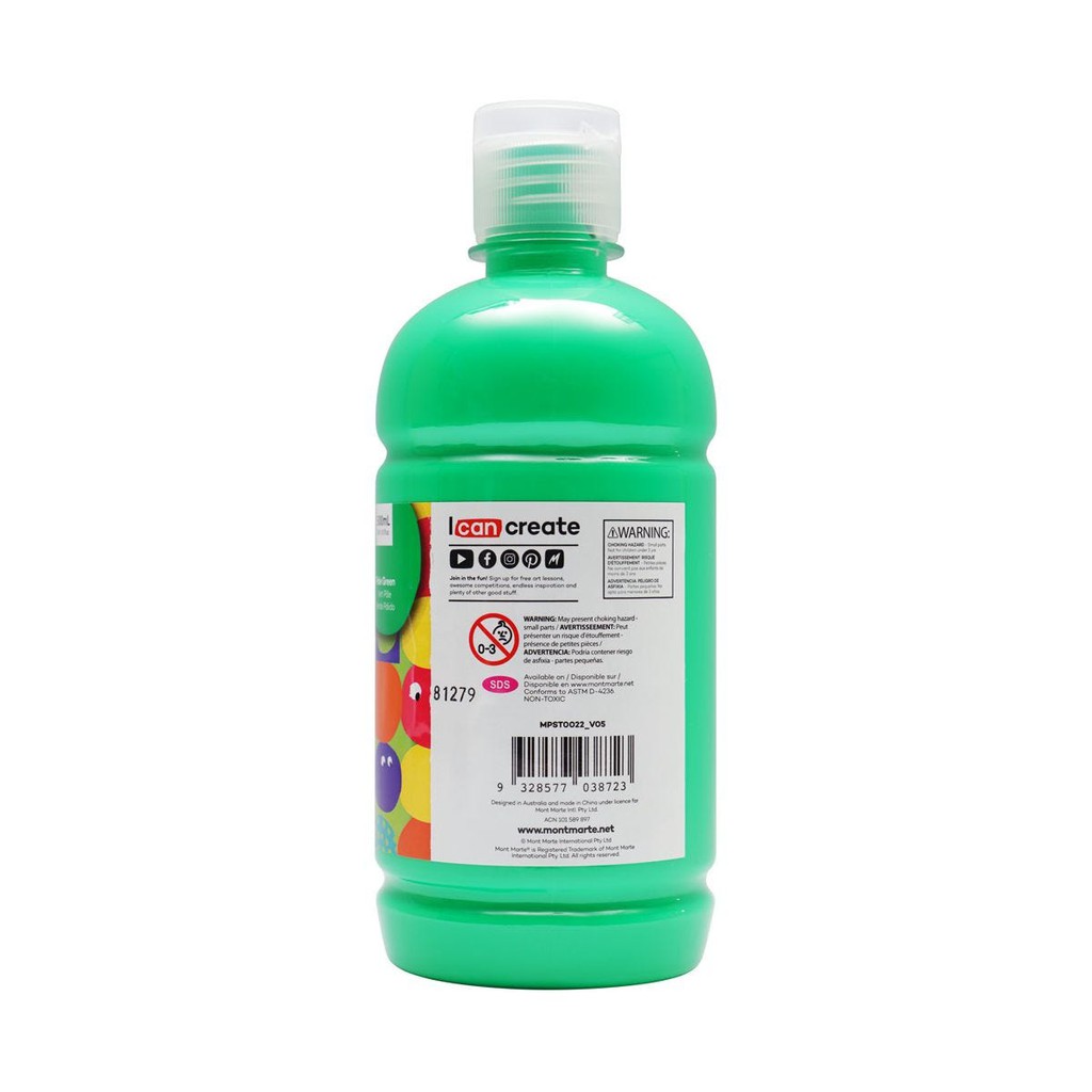 Màu Nước Poster Paint Mont Marte 500ml - Pale Green - MPST0022