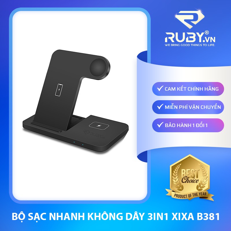 Bộ Sạc Nhanh Không Dây 3IN1 XIXA B381 Trang Bị Bộ Tản Nhiệt, Sạc Nhanh Nhiều Thiết Bị Cùng Lúc