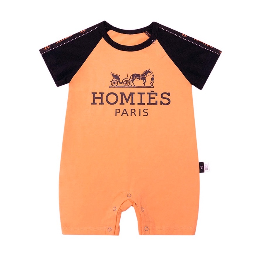 Bộ Áo Liền Quần Tay Ngắn Chất Liệu Cotton Mỏng Thời Trang Mùa Hè Cho Bé Sơ Sinh