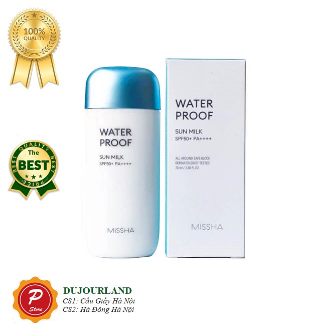 (DATE 6/2021 Thanh ly khong co vo hop)Kem chống nắng Missha All Around Safe Block Water Proof Sun Milk SPF50+/PA+++ | BigBuy360 - bigbuy360.vn