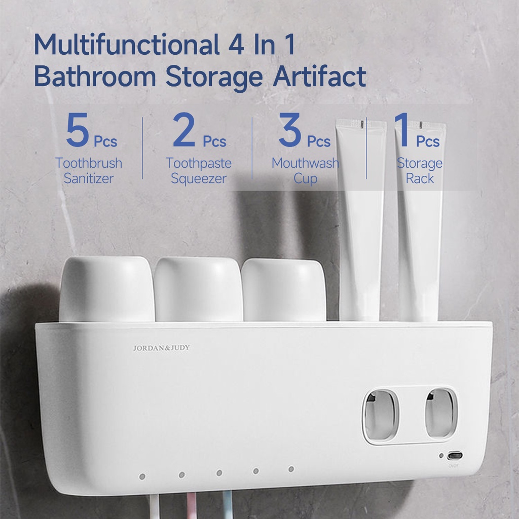 Xiaomi Youpin Giá Đỡ Bàn Chải Đánh Răng Gắn Tường Thông Minh 4 Trong 1 Tiện Dụng