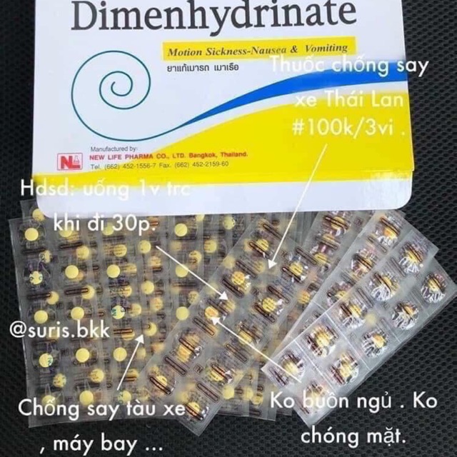 THUOC SAY XE THAI LAN ( vĩ 10v )
