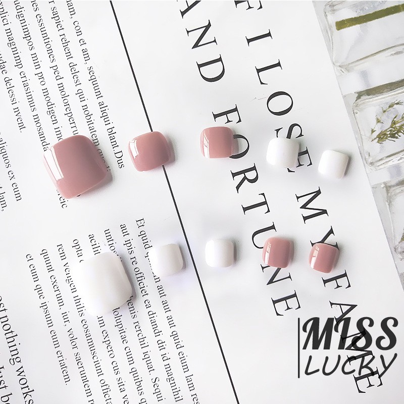 [Hàng mới về] Set 24 móng chân giả thời trang cho nữ