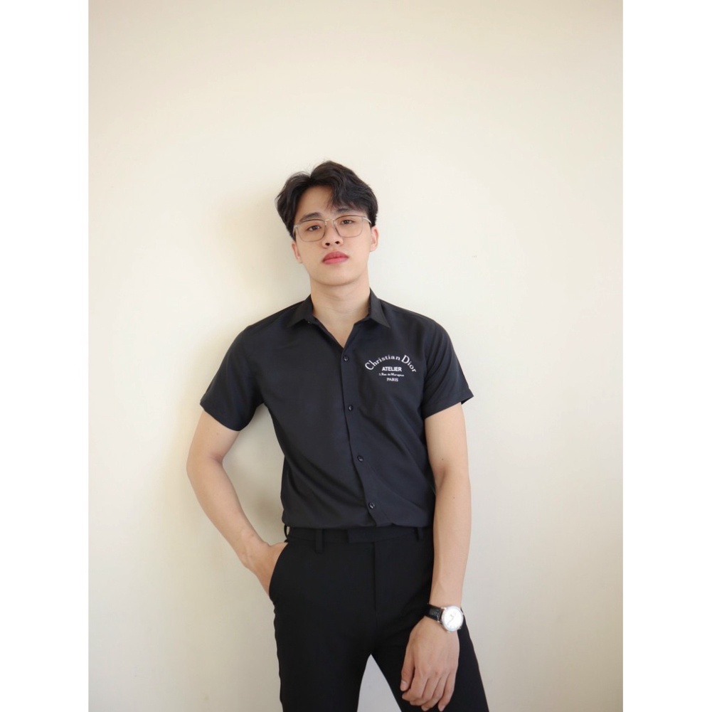 Áo sơ mi nam vải lụa, Sơ mi chất liệu lụa mềm mịn, kiểu dáng slimfit trẻ trung, thanh lịch, tôn dáng unisex | BigBuy360 - bigbuy360.vn