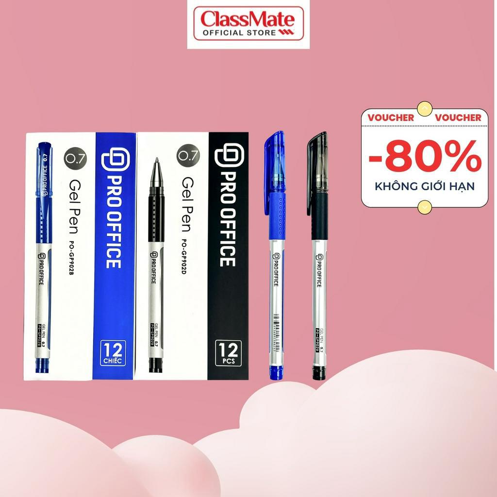 Hộp 12 Chiếc Bút Gel PRO OFFICE 0.7mm Khô Nhanh, Mực Đều, Viết Êm Tay PO-GP902