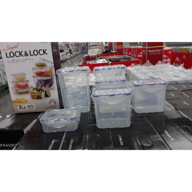 Set bộ 7 hộp nhựa bảo quản thực phẩm lock&lock đựng đồ ăn trong tủ lạnh, đựng thức ăn, thực phẩm HPT809BS