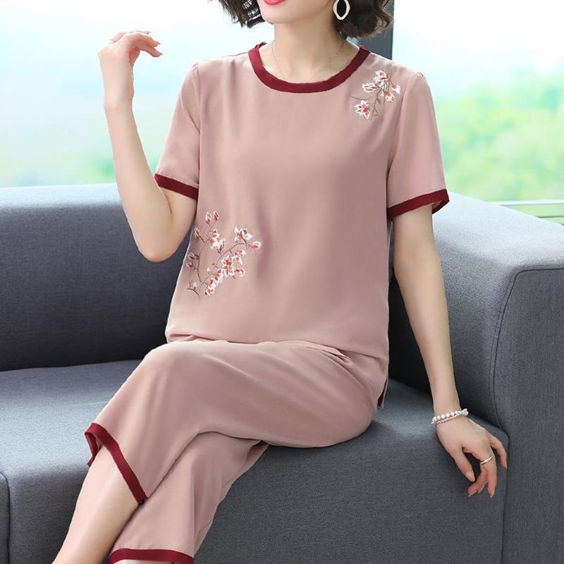 Bộ Áo Vest / Đầm Hai Mảnh Thời Trang Mùa Hè Cho Phụ Nữ Trung Niên