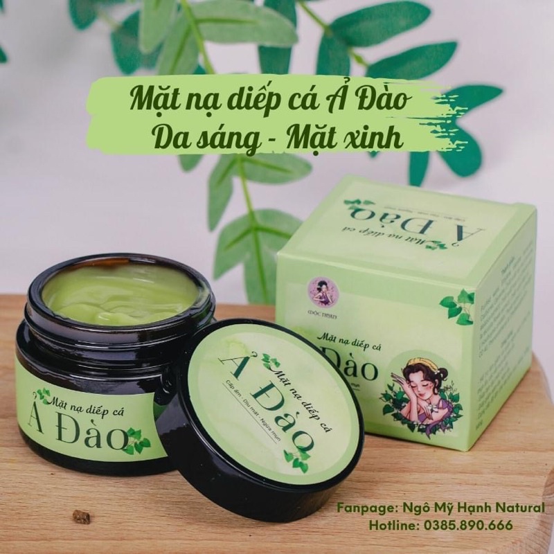 Mặt nạ diếp cá Ả Đào Mộc Nhan Natural ngăn ngừa mụn nám,tàn nhang 50gr