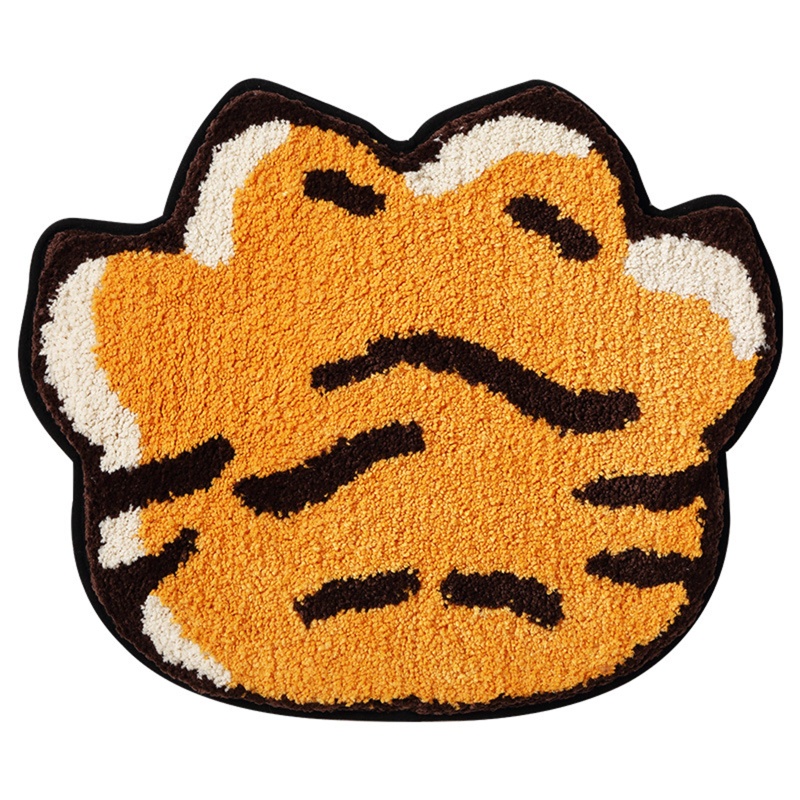 Thảm Chùi Chân Siêu Thấm Nước, Chống Trượt Với Họa Tiết Hình Con Hổ Theo Phong Cách Hoạt Hình