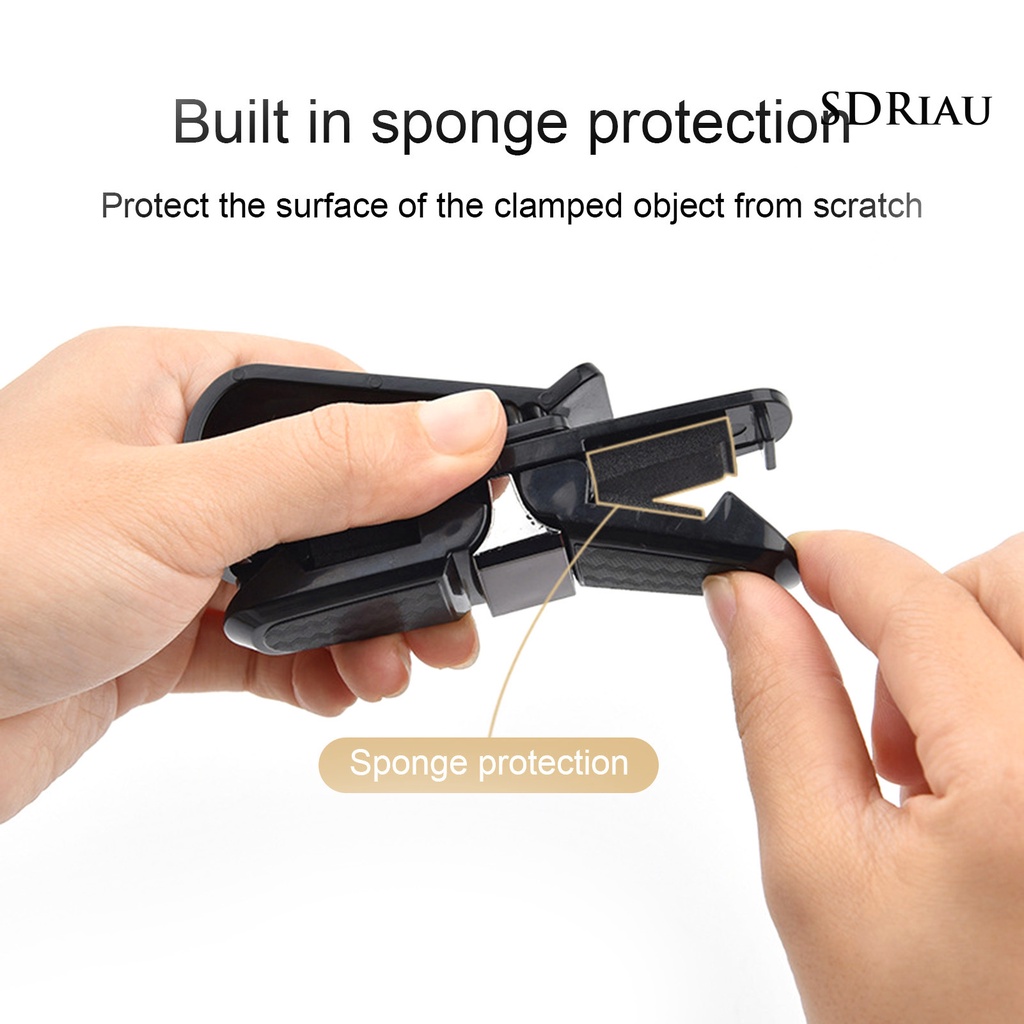 Kẹp giữ mắt kính / thẻ xoay 360 độ thông minh tiện lợi cho xe hơi