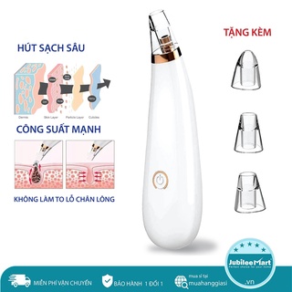 HỎA TỐC 2H - Máy Hút Mụn Jubilee Mart Cao Cấp + Tặng 4 Đầu Hút - Máy hút mụn cám, mụn đầu đen, bã nhờn hiệu quả. BH 12T