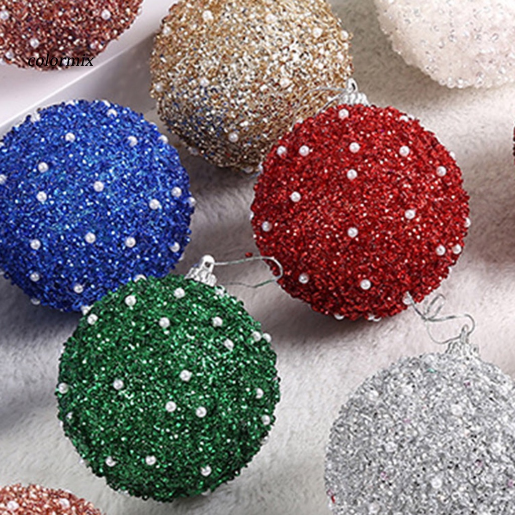 Set 6 Trái Châu 8cm Trang Trí Giáng Sinh