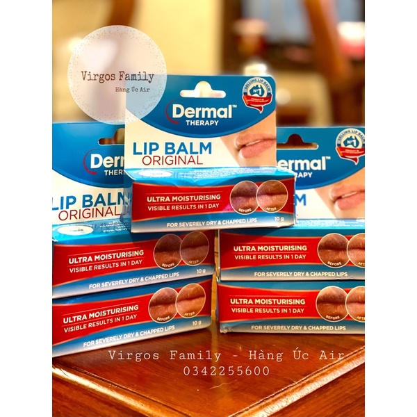 Son dưỡng môi Dermal Therapy Lipbalm 10g giảm khô nứt nẻ môi